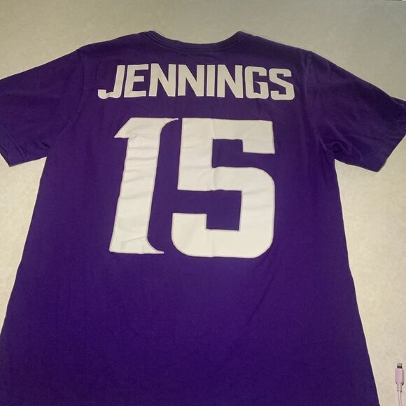 Minnesota Vikings Nike T-Shirt #15 Jennings Men’s Size Small Purlple Skol - Picture 4 of 5